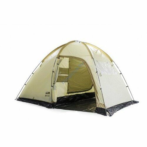Палатка Tramp «Bell 3 V2», кемпинговая, внешний каркас, двухслойная, 3-местная, 5000/10000 мм, 8.05 кг, песочная