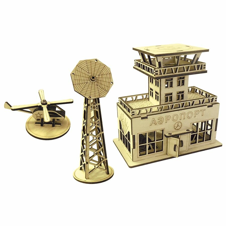 Деревянная модель сборная "Аэропорт" — фото 1