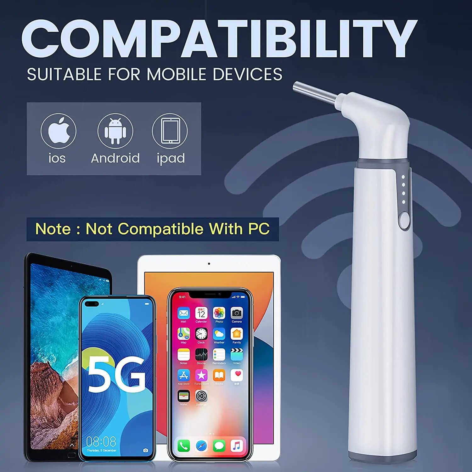 Видеоскопы Отоскоп ветеринарный цифровой с Wi-Fi, 3,9 мм, 720P, 720P 1PC