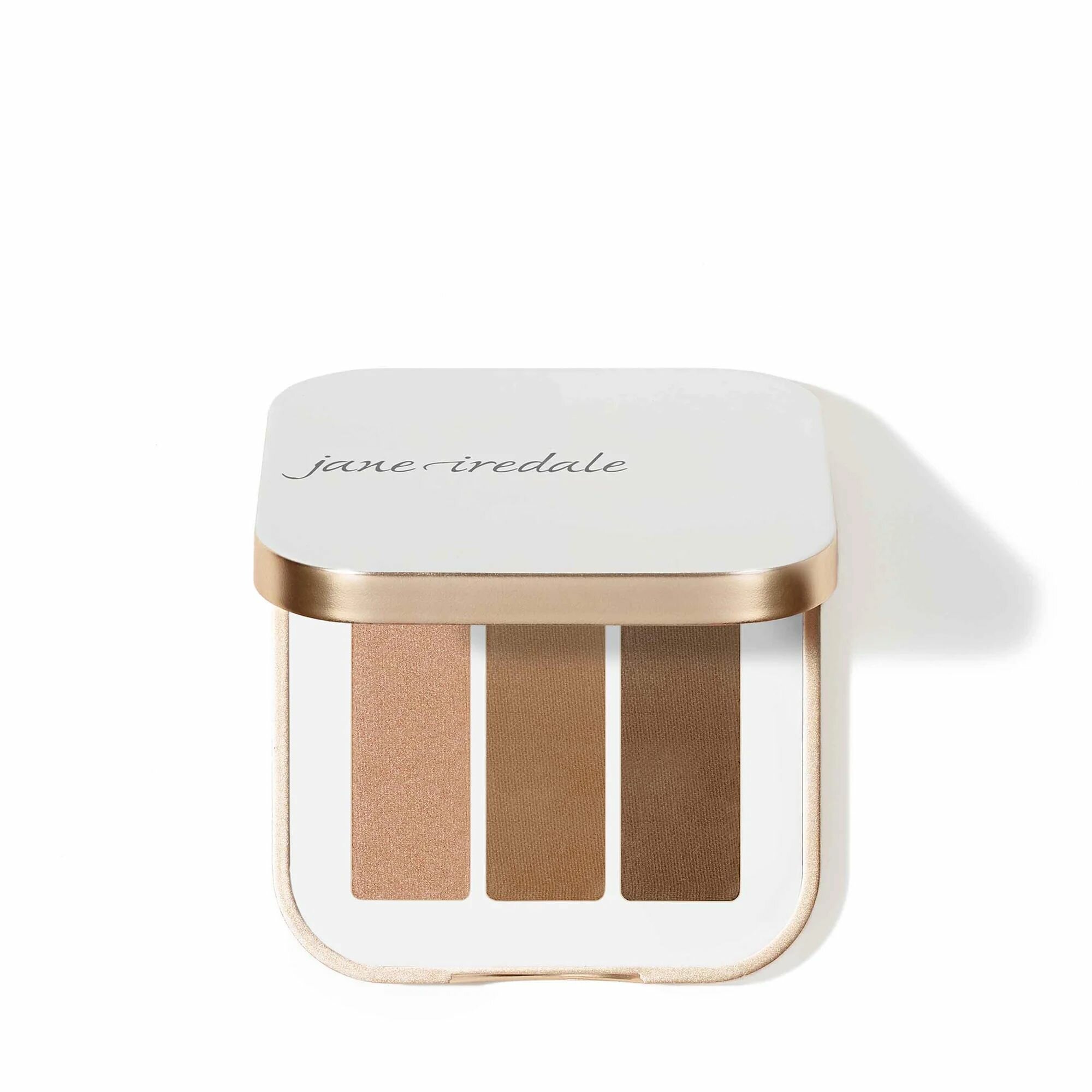 Jane Iredale Тени для век тройные с зеркалом Triple Cognac