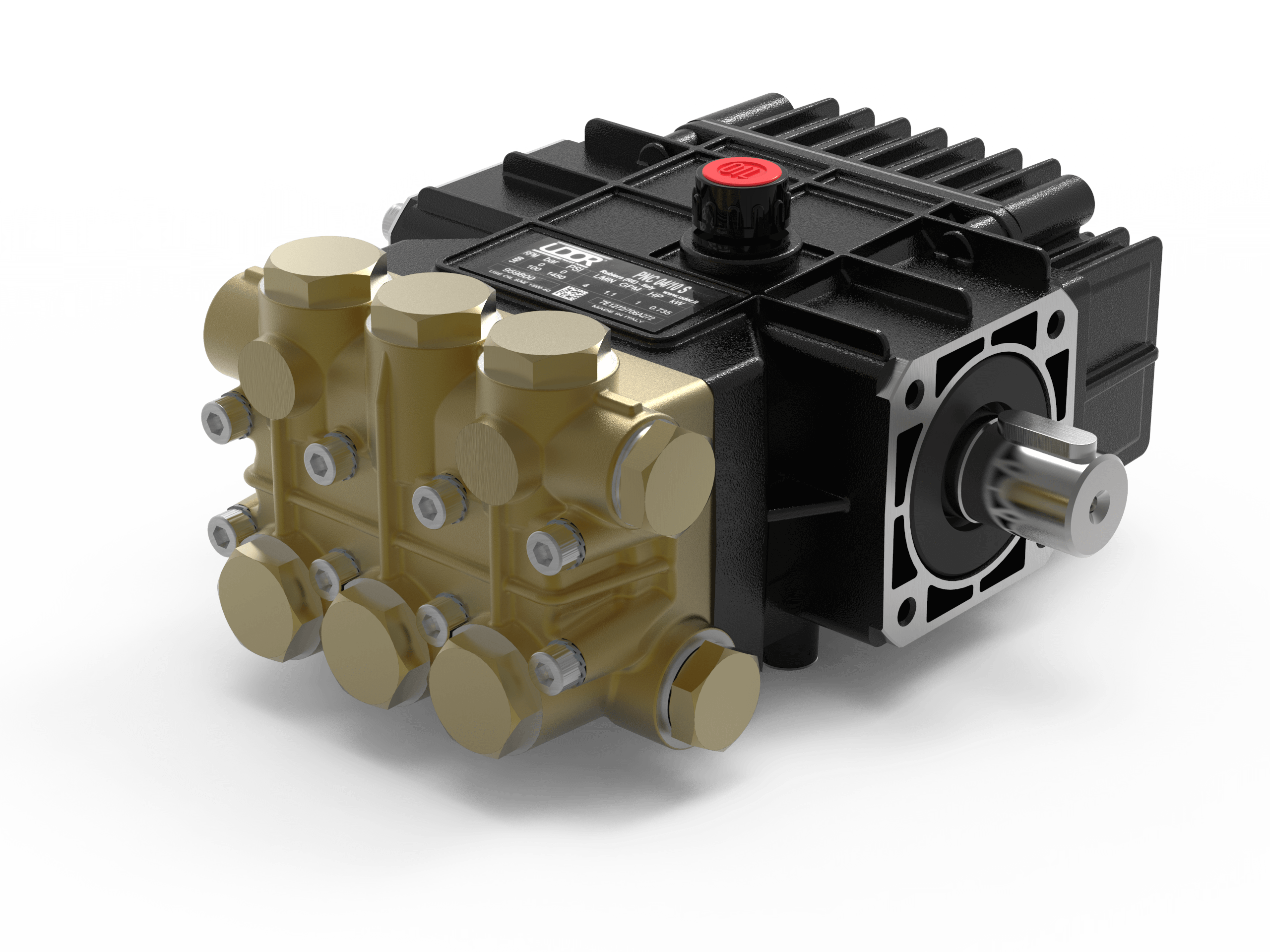 Помпа UDOR PNC 01/10 Z Производительность - 15 л/мин Давление - 100 бар Мощность - 04 кВт обороты двигателя - 1450 об/мин