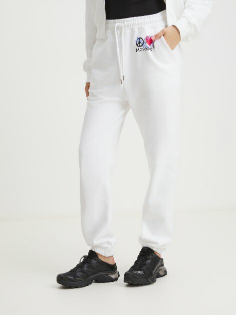 Брюки спортивные MOSCHINO JEANS, размер S, белый