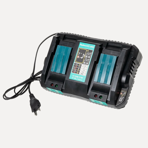 Изображение товара Зарядное устройство для аккумулятора Makita DC18RA / Makita BL1850-2 / Makita BL1830 / Makita BL1860 / Makita BL1820B / Makita DC18RD / Makita BL1840 / Makita DC18RC / Makita BL1845 / Makita BL1850B-2 / Makita BL1820 - зарядка 90W 14.4-18V 3A