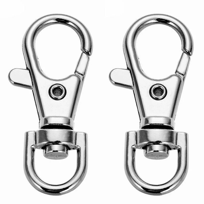 10 шт./лот 32 мм Металлический никелированный крючок для кемпинга пешего туризма застежка-карабин для занятий спортом на открытом воздухе крючки безопасная Пряжка брелок