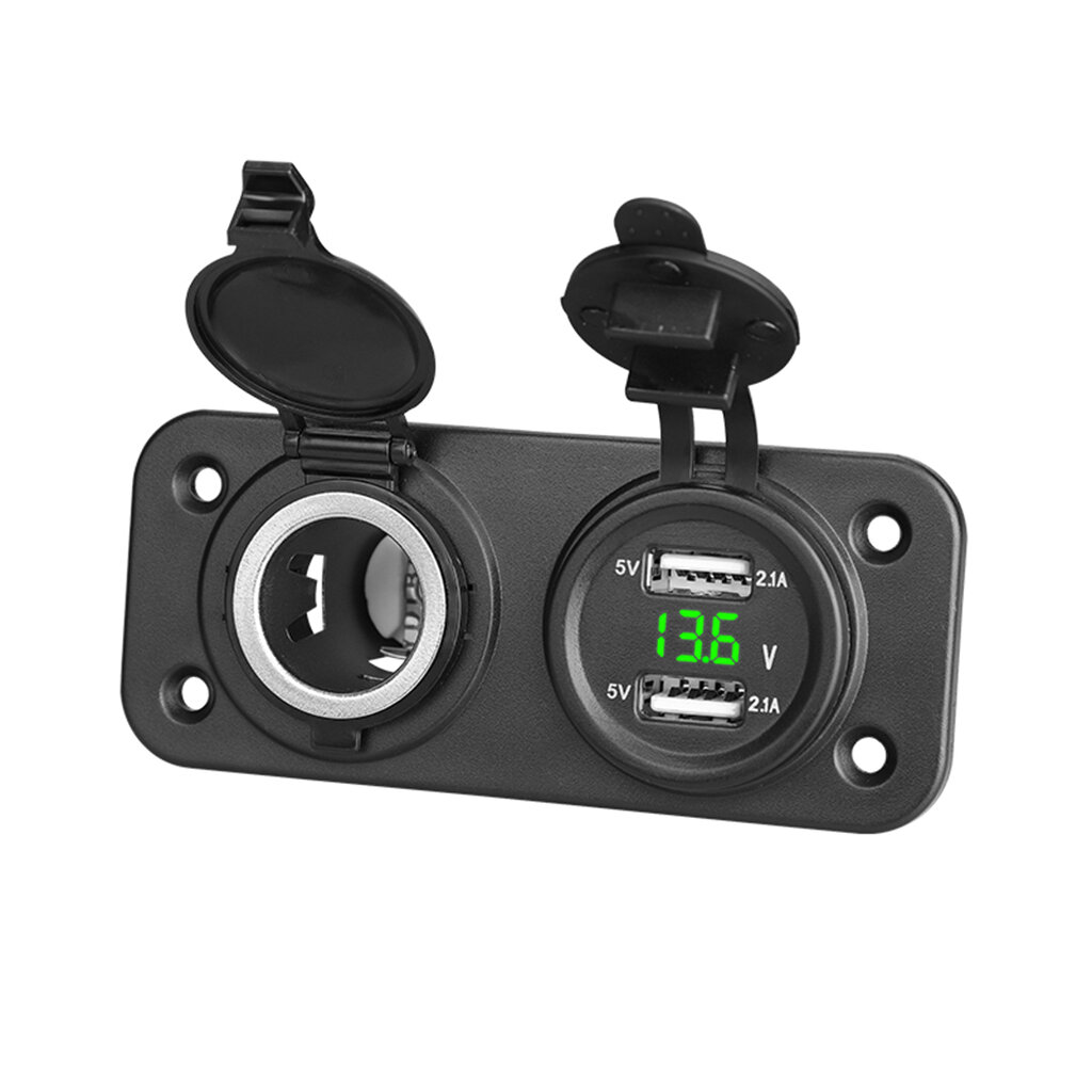 Переходник на панель прикуривателя для мотоцикла с двумя USB-портами питания