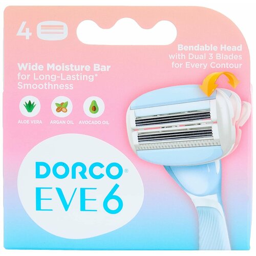 Dorco Eve 4 Disposable / Shai 4 Vanilla бритвенный станок, 1 шт., с 1 сменным лезвием в комплекте