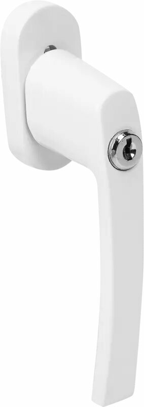 Ручка балконная двусторонняя с ключом цвет белый
