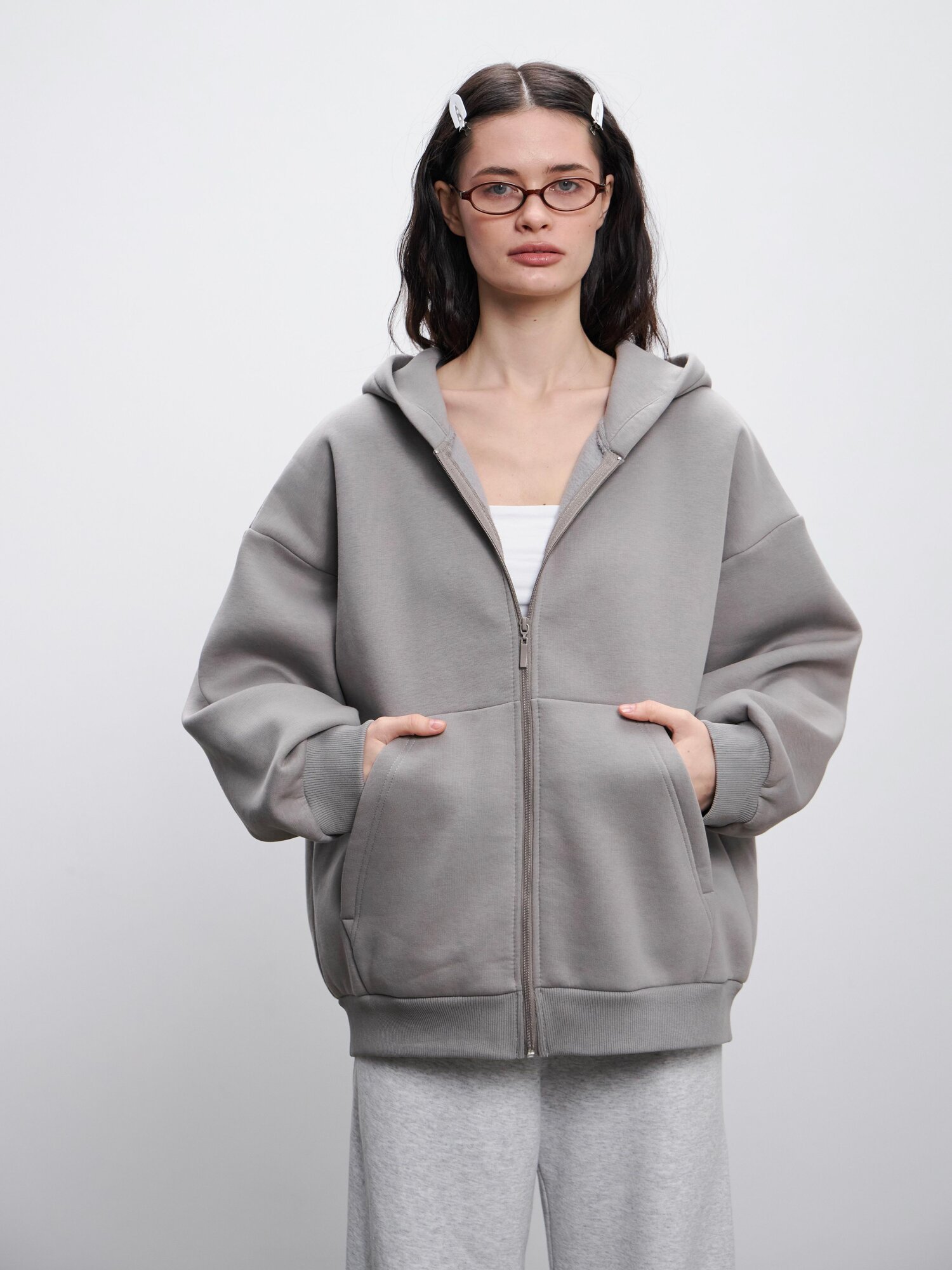 Худи Телодвижения, размер 170-88-94 (44) S, , серый