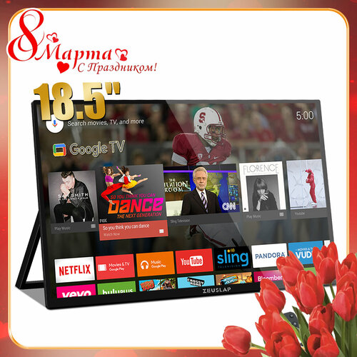 Монитор ZEUSLAP Z18TV PRO с Google TV для ПК ноутбука телефона и Xbox 15990₽