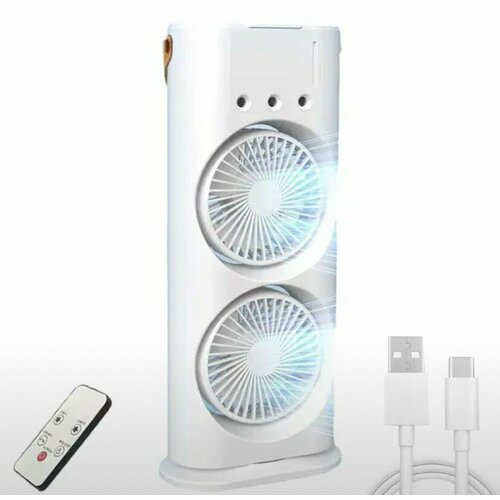 Настольный аккумуляторный вентилятор-кондиционер с функцией увлажнения 1429₽