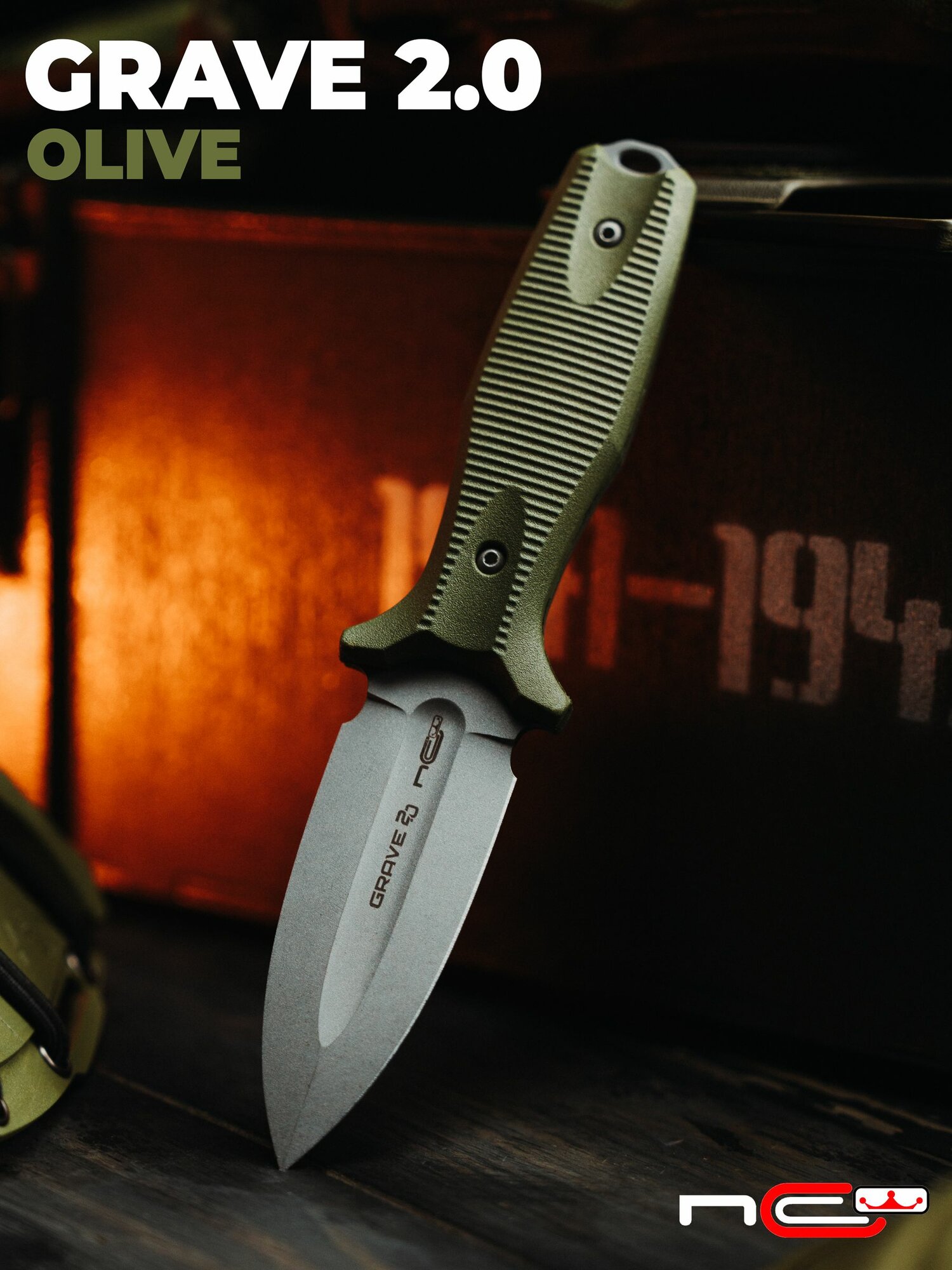 Нож тактический N.C.Custom GRAVE 2.0 Olive