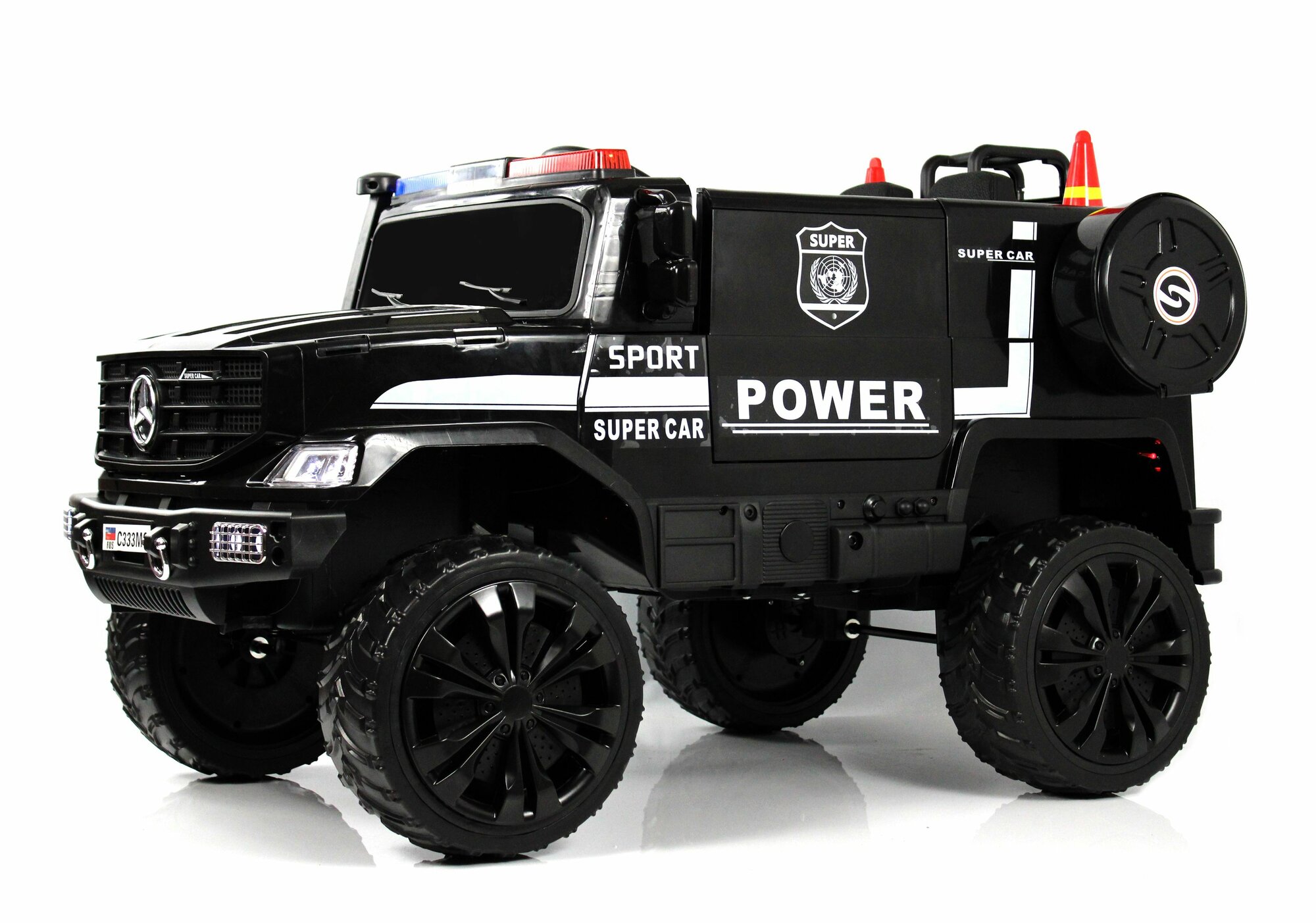 Детский электромобиль Rivertoys C333MC черный с дистанционным управлением