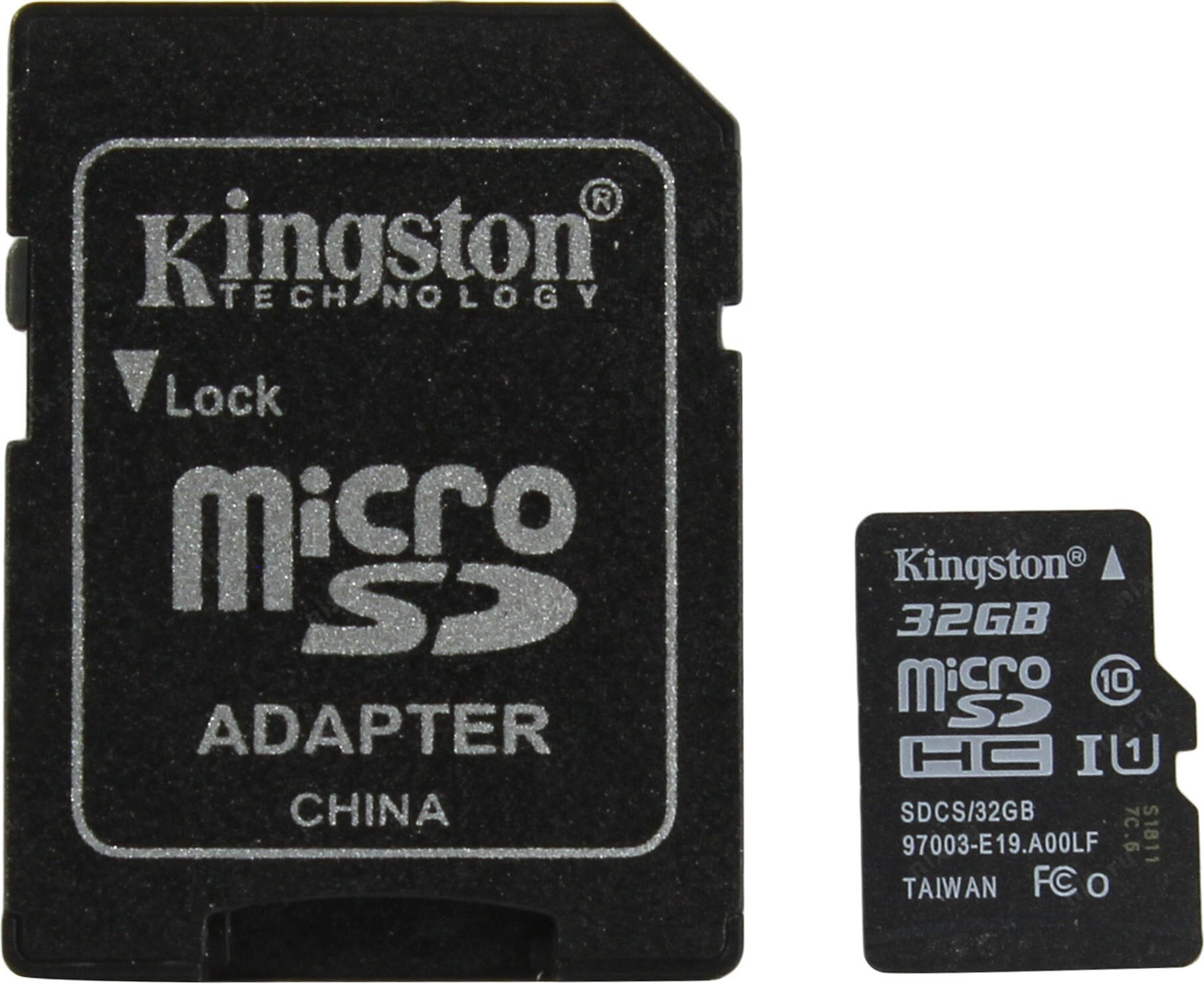 Карта памяти Micro SD 32 Гб - Карта памяти с переходником micro SD card + adapter / для телефона видеорегистратора — фото 1