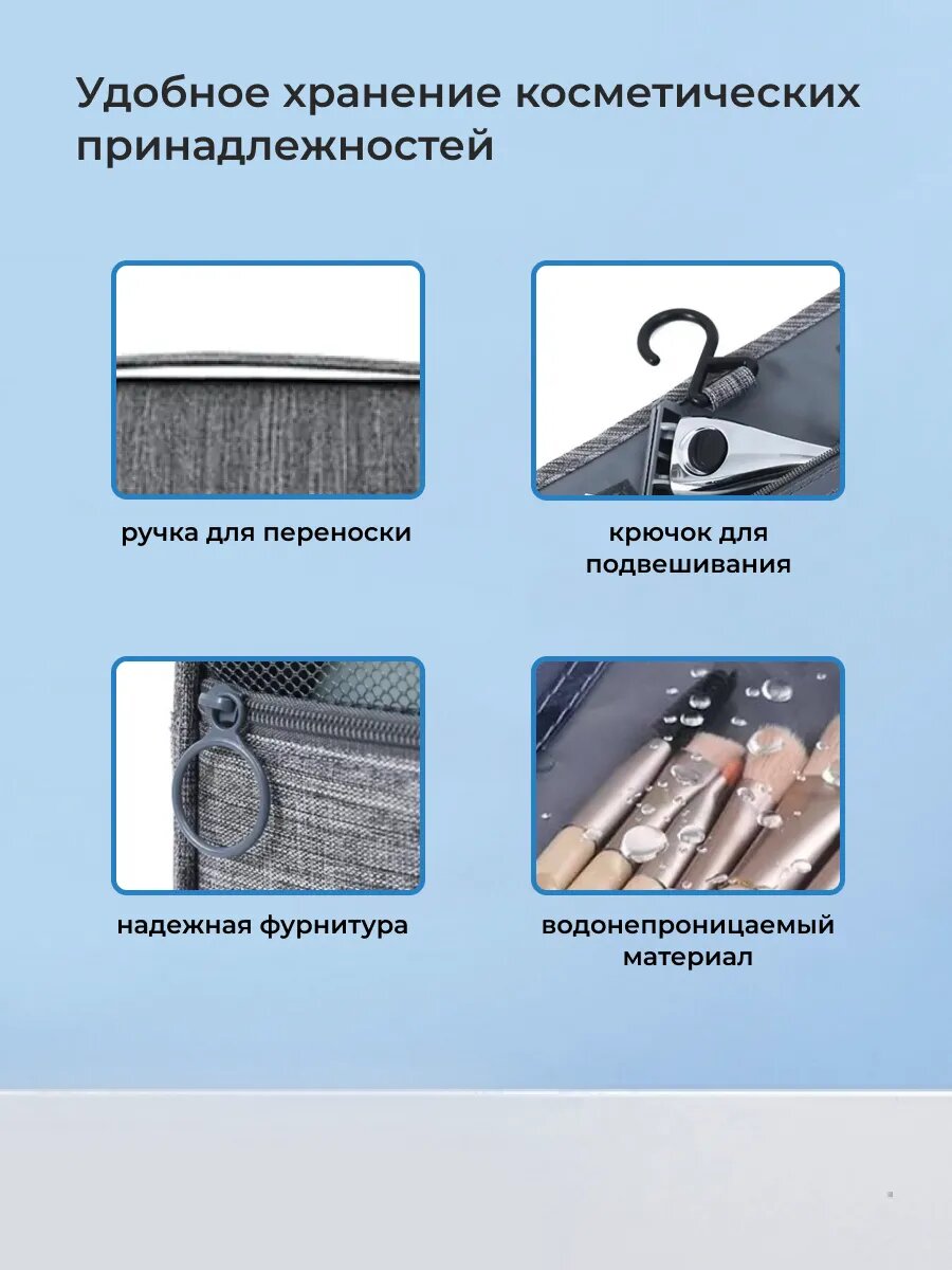 Изображение Косметичка Kristaller Professional, ширина: 24 см., высота: 19 см., длина: 9 см., , серый