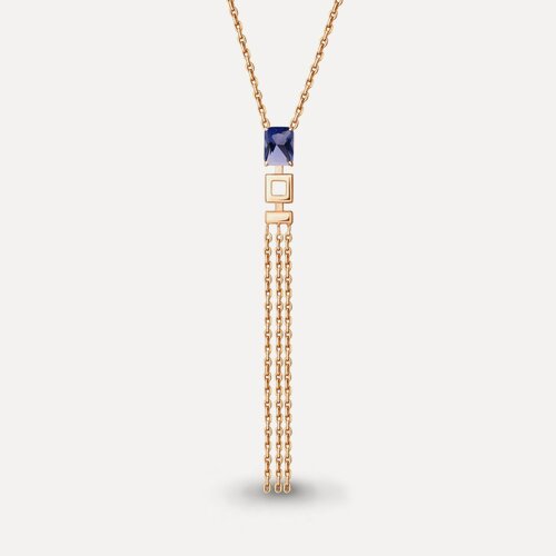 Изображение товара Колье, серебро, 925 проба, золочение, танзанит