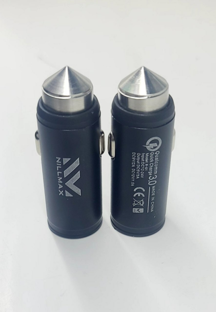 Автомобильное зарядное устройство NILLMAX 1 USB – быстрая зарядка, подключается к прикуривателю — фото 1