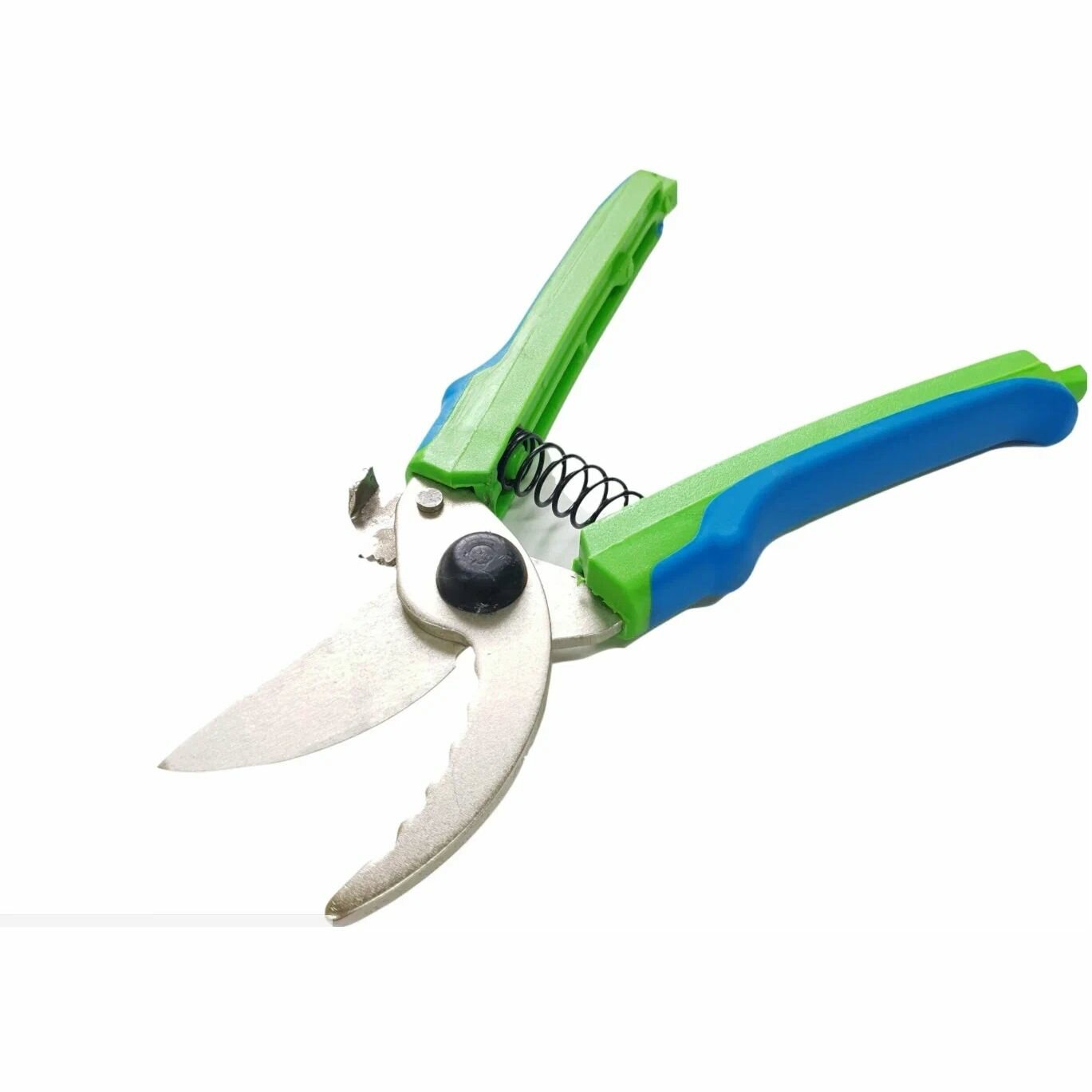 Секатор садовый Агротехнологии 220 мм зубчатый  сталь с никелированным покрытием  цвет черно синий