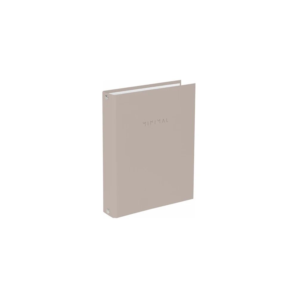 Тетрадь на кольцах BRAUBERG А5 175х215 мм, 120 листов, твердый картон, клетка, Minimal beige 404997