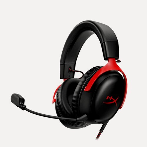Изображение товара Игровые наушники HyperX Cloud III (черно-красный цвет)