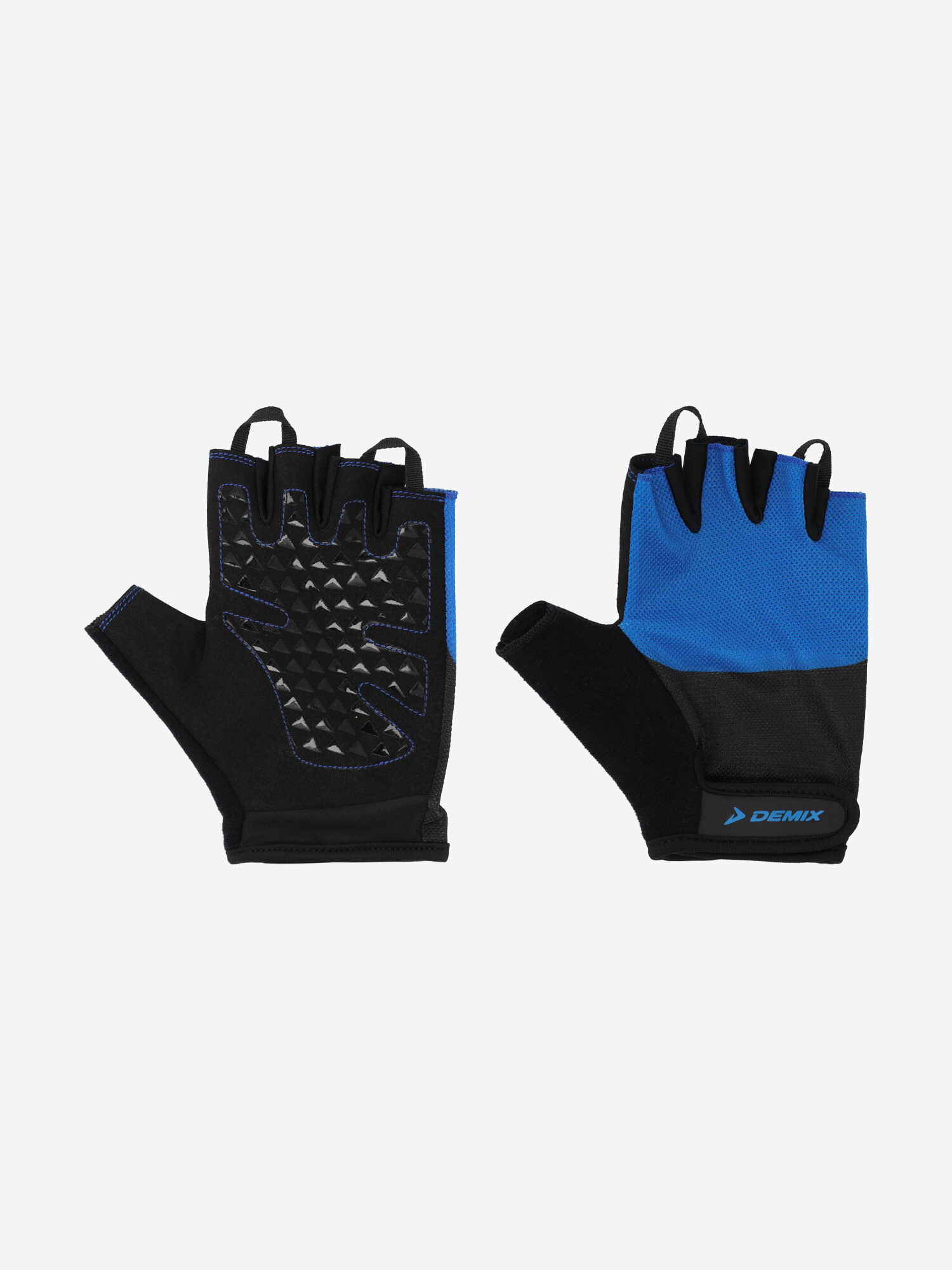 130657-BM XL Перчатки для фитнеса Fitness gloves черный/синий р. XL — фото 1