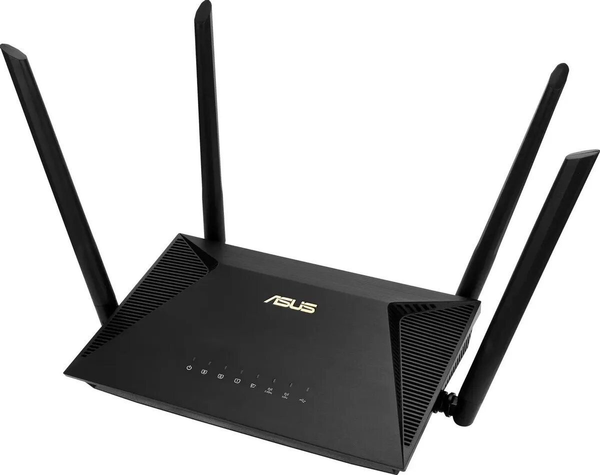 Беспроводной Wi - Fi роутер ASUS RT-AX53U, 4 антенны, чёрный — фото 1