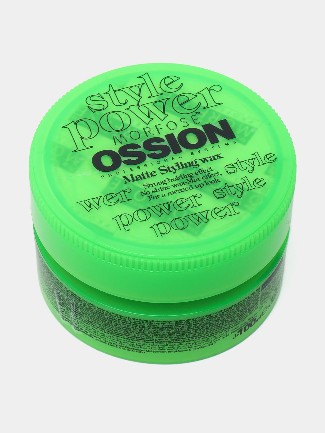 Матовый воск для волос, Morfose Ossion, 100 мл, зеленый, Matte Styling WAX — фото 1