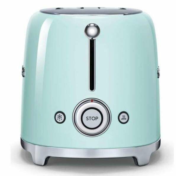 Тостер Smeg TSF01PGEU, металл, 2 отделения, 6 режимов, зеленый — фото 1