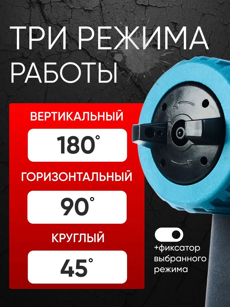 Аккумуляторный краскопульт, 3 режима работы, мощность 800 ВТ, 2 аккумулятора — фото 1