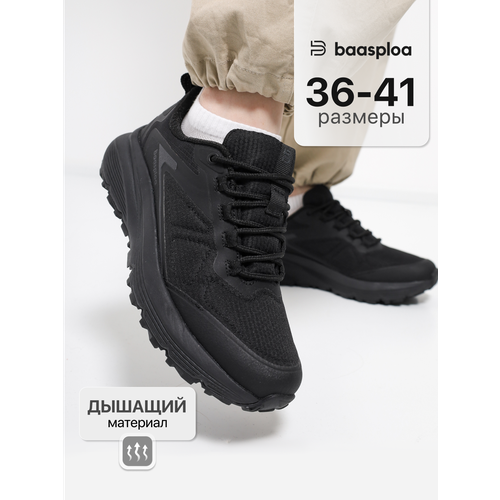 фото Кроссовки baasploa демисезон, полнота 6 (ru)/ на среднюю стопу, размер 36, черные