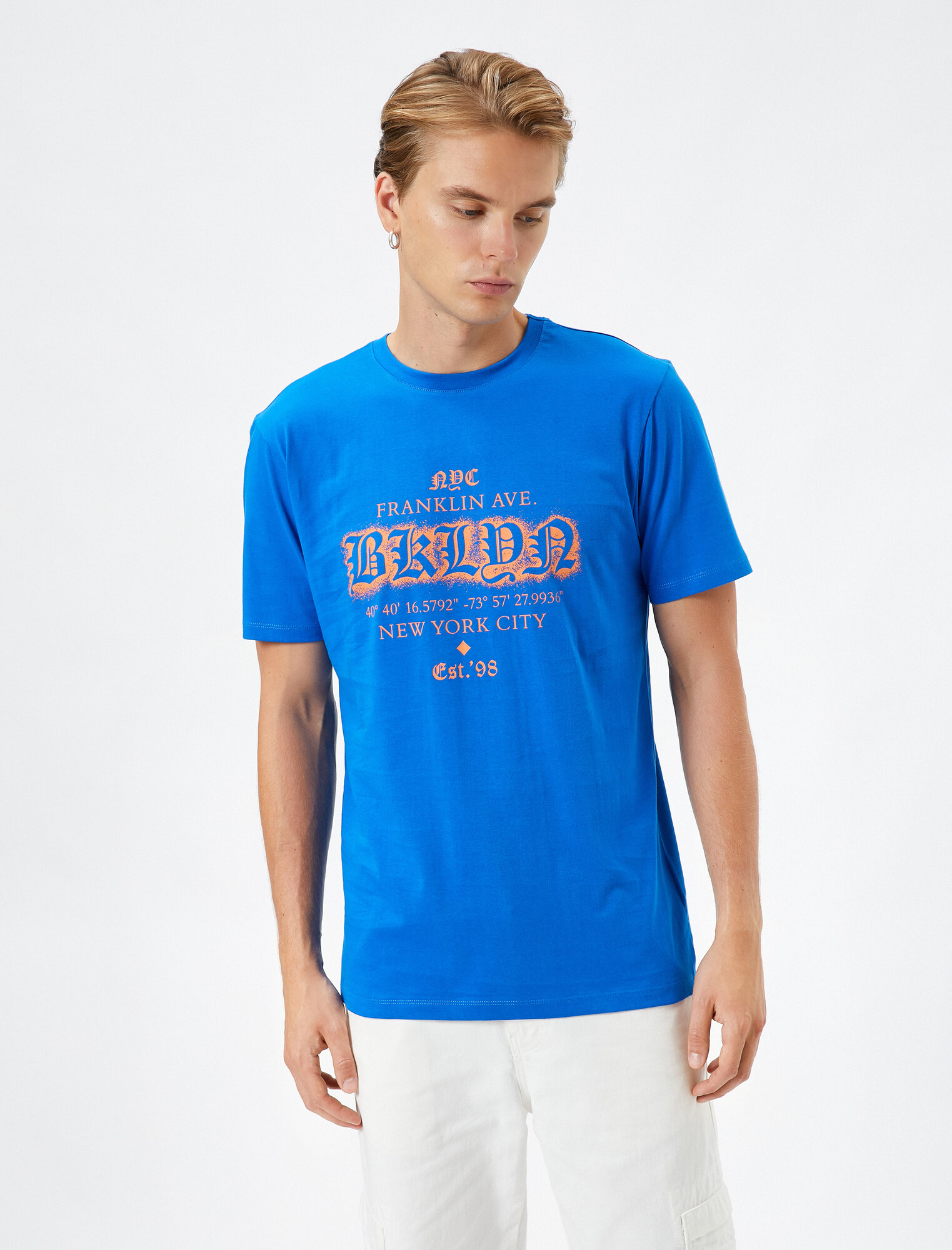 Футболка KOTON, размер S, синий — фото 1