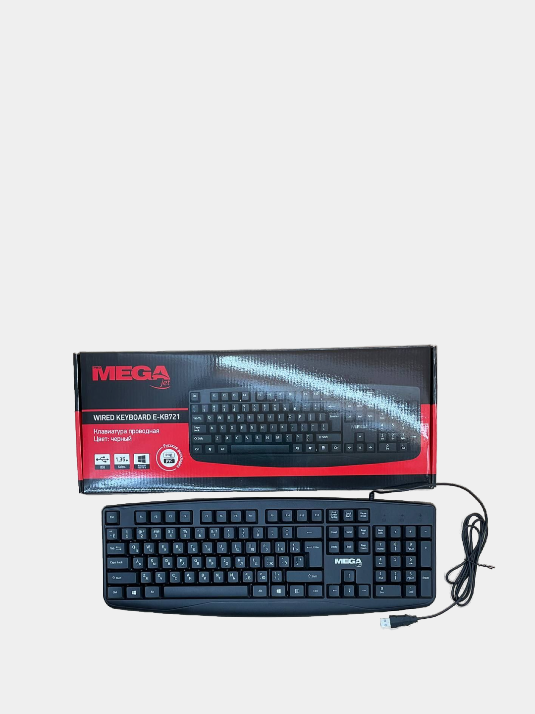 MEGA E-KB721 USB проводная компьютерная MEGA E-KB721 USB kabelli kompyuter klaviaturasi