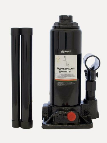 Изображение товара Домкрат гидравлический бутылочный 5 т (TUV, 2 клапана) / домкрат автомобильный 5 тонн БелАК БАК.00029