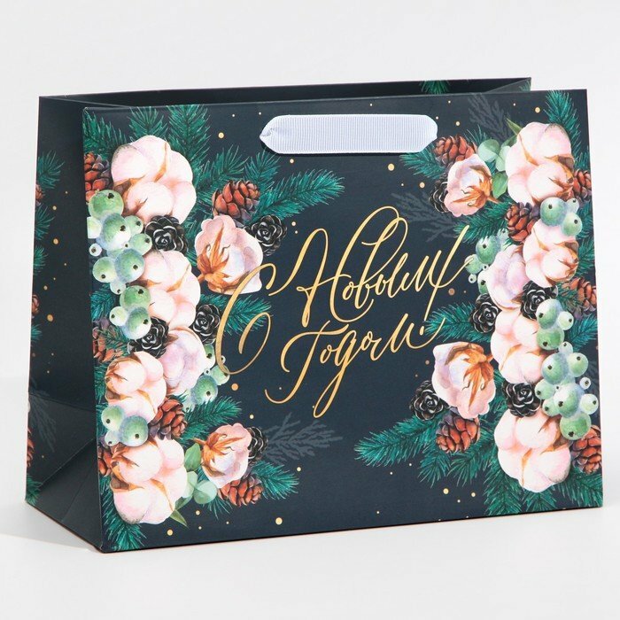 Пакет подарочный новогодний ламинированный «Зима полна чудес» MS 18 х 23 х 10 см Новый год 7695810