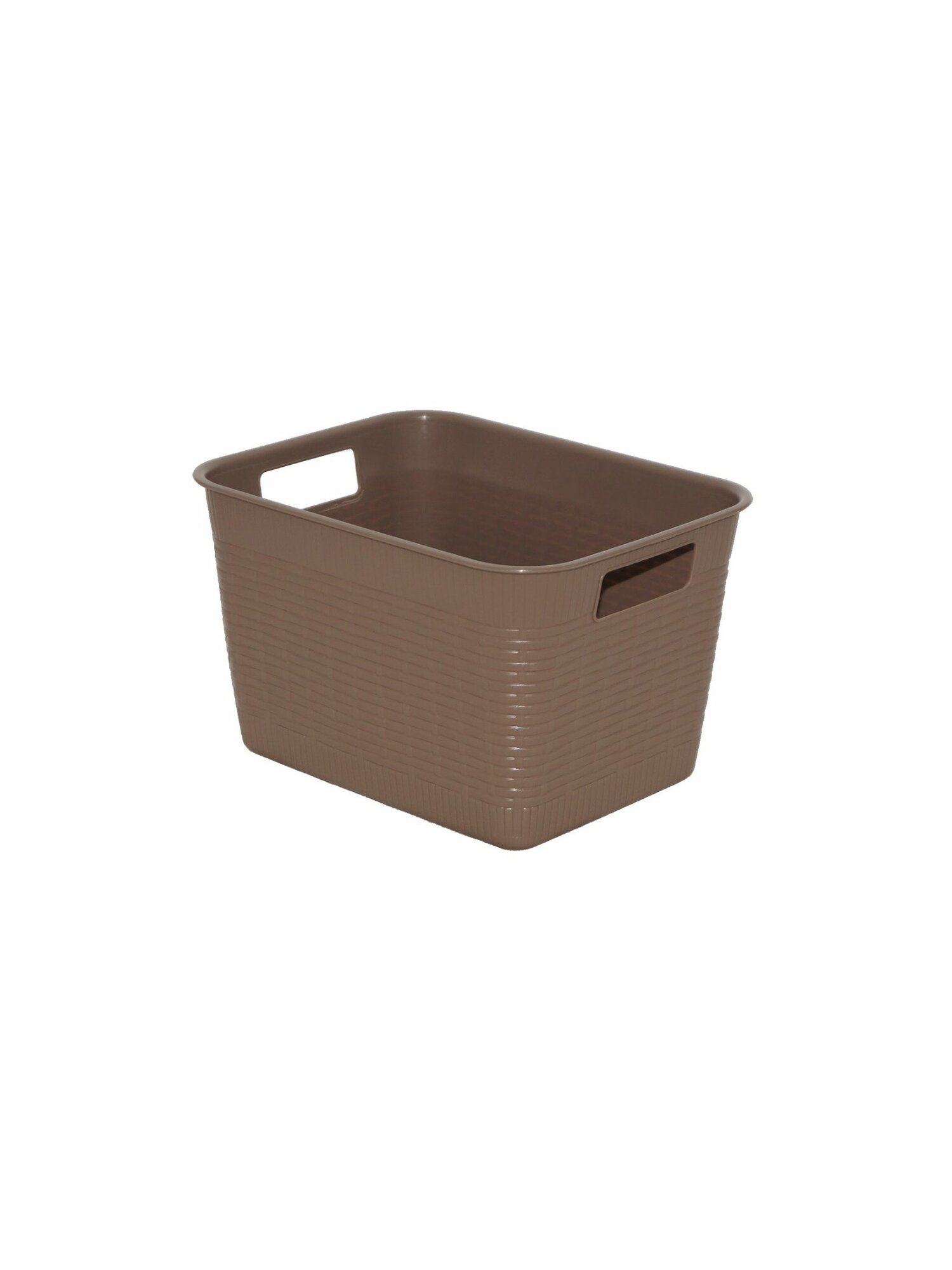 Корзина хозяйственная Gensini  7 л  без крышки  пластиковая  коричневая  Италия