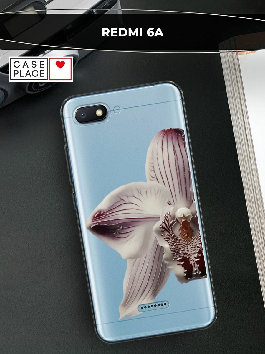 Чехол на Xiaomi Redmi 6A / Сяоми Редми 6А с принтом Белая орхидея
