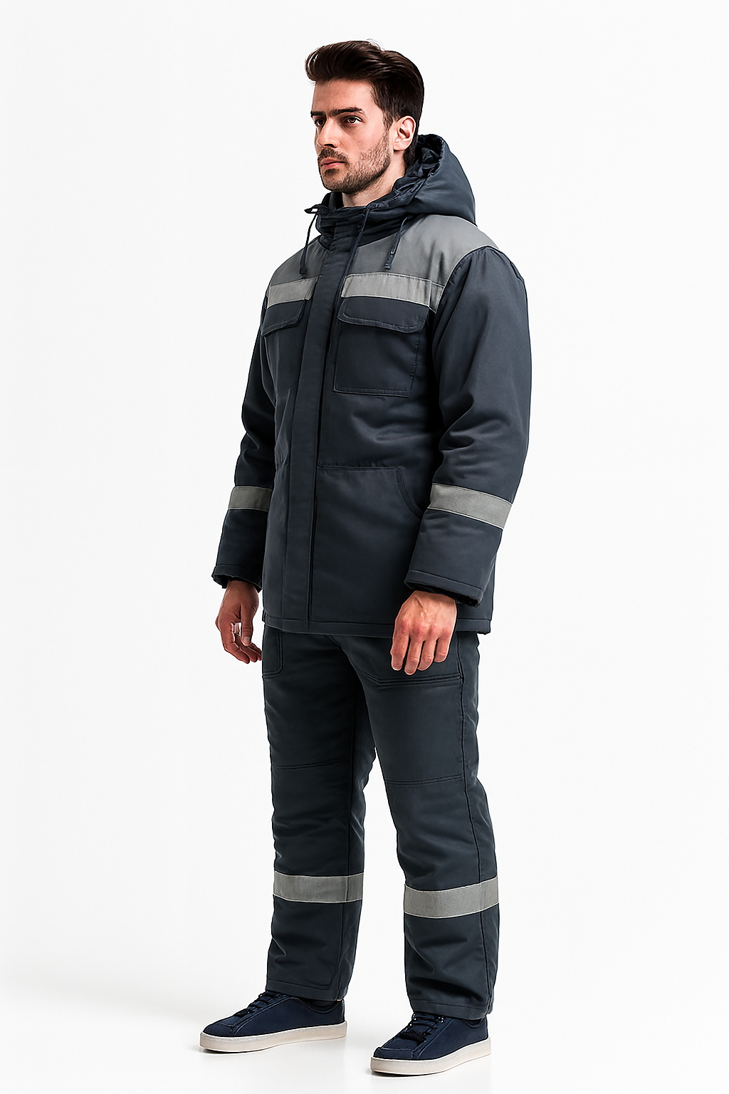 Спецодежда, куртка с брюками утепленная, смесовая ткань, очень теплая — фото 1