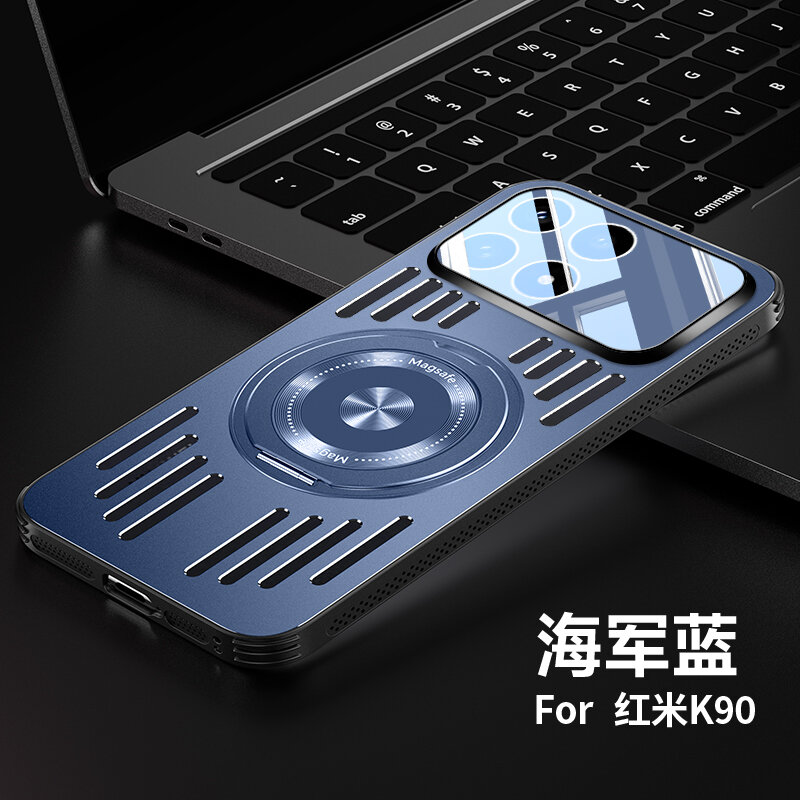 Чехол Для Poco F8 Pro/Сяоми Поко F8 Про, soft touch, чехол-кардиомонитор, поликарбонат (PC), защита камеры, ударопрочный, встроенная подставка, усиленные углы, Xiaomi, Poco F8 Pro, navy blue,