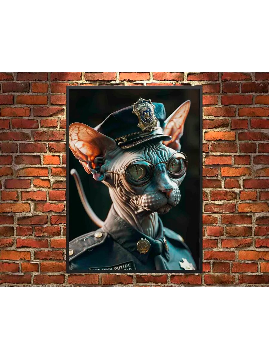 Сфинкс-кот-полицейский 3, Плакат 30x42см