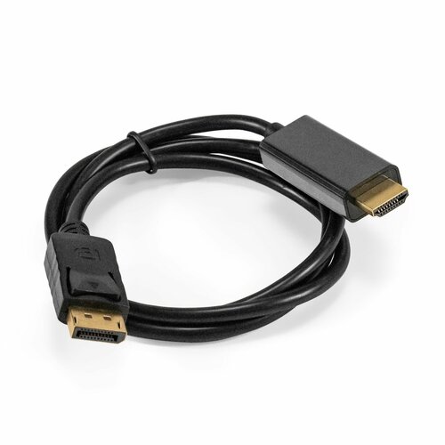 Кабель DisplayPort-HDMI ExeGate EX-CC-DP-HDMI-1.0 (20M/19M, 1,0м, экран) EX294708RUS кабель displayport hdmi exegate ex cc dp hdmi 5 0 20m 19m 5м экран ex294711rus