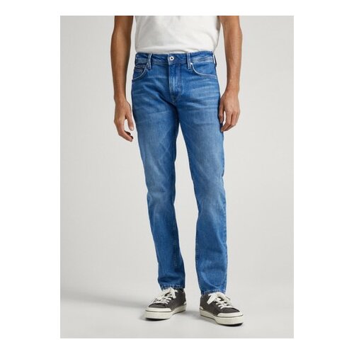 Джинсы зауженные Pepe Jeans, размер 33/34, голубой джинсы pepe jeans размер 33 34 голубой