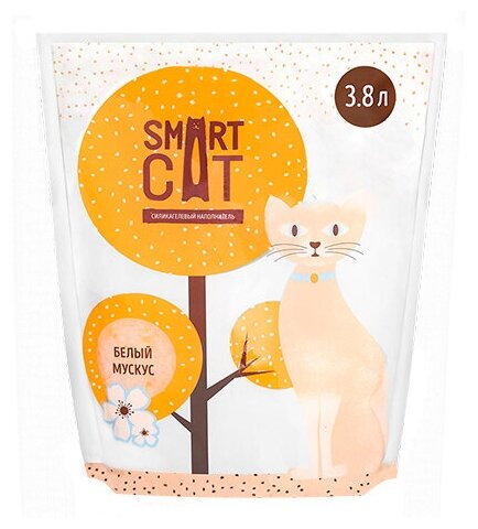Smart Cat Наполнитель силикагелевый для кошек, с белого мускуса, 3.8 л, 1.66 кг - фотография № 3