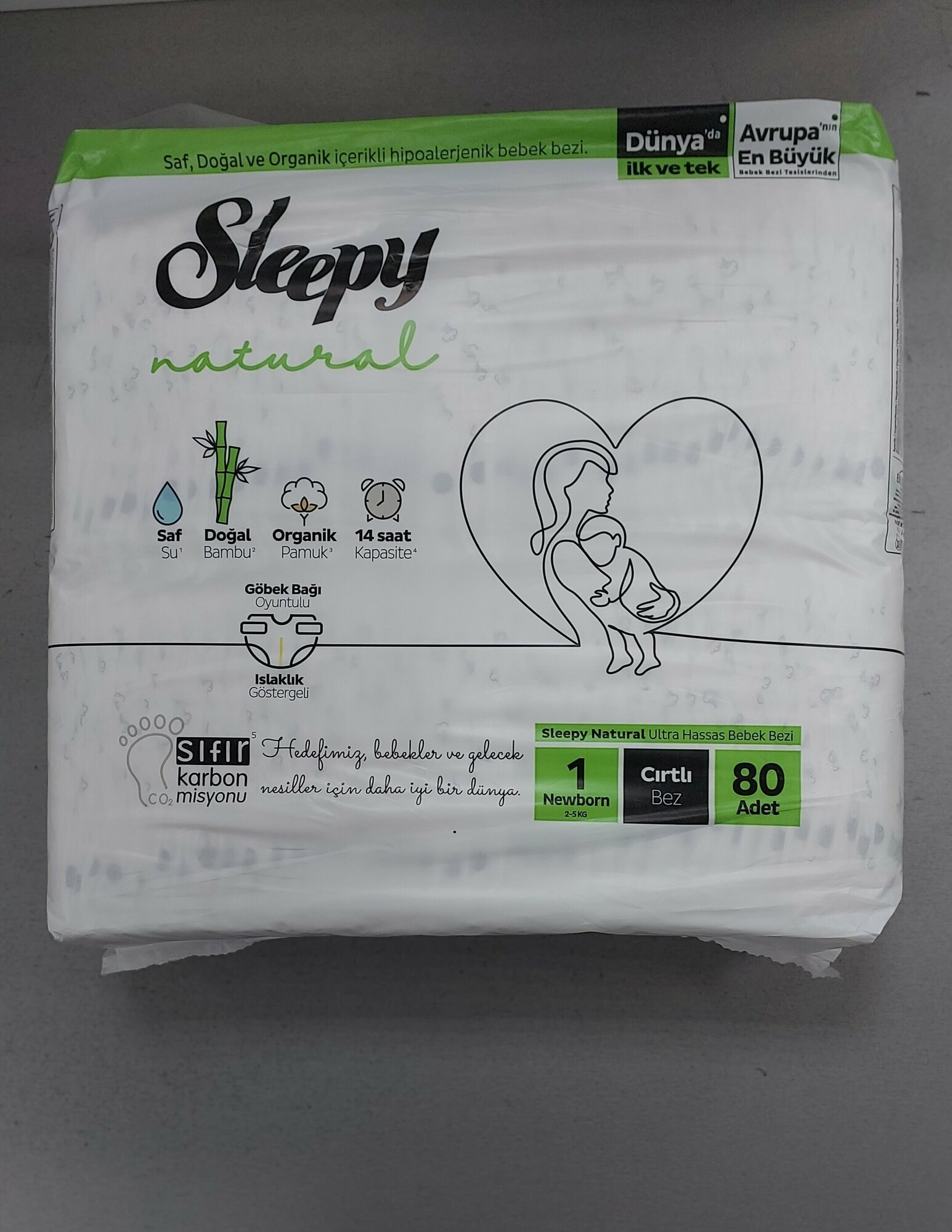 Подгузники Sleepy Natural Newborn 1, 2-5кг, 80шт. - фото №8