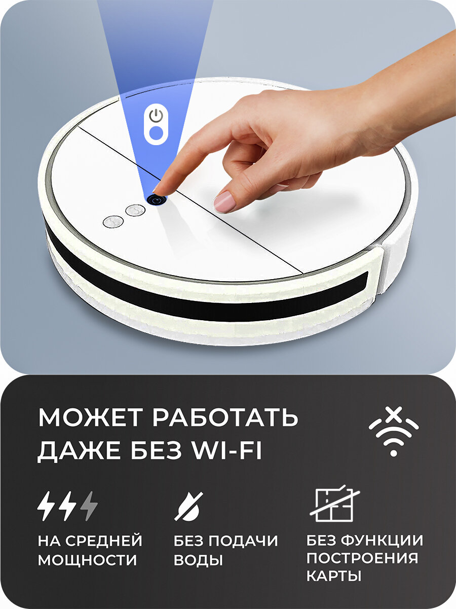 Робот-пылесос Dreame F9 Robot Vacuum-Mop White, с функцией влажной уборки (RVS5-WH0) - фото №16