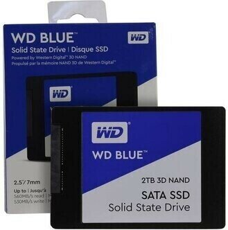 Накопитель SSD 2.5'' Western Digital Blue SA510 2TB SATA 6Gb/s 560/520MB/s IOPS 90K/87K TBW 500 DWPD 0.1 - фото №2