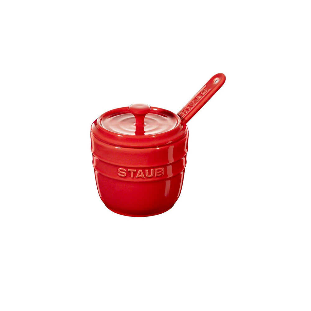 Сахарница с ложкой 250 мл Staub вишнёвый - фото №1