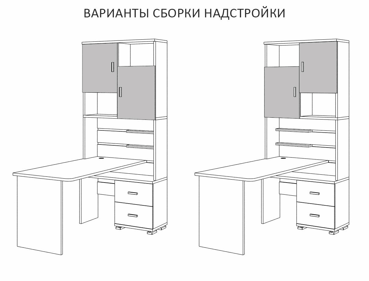 Стол компьютерный Мэрдэс СР-720/160 Правый Белый жемчуг/Шамони/Шамони - фотография № 7