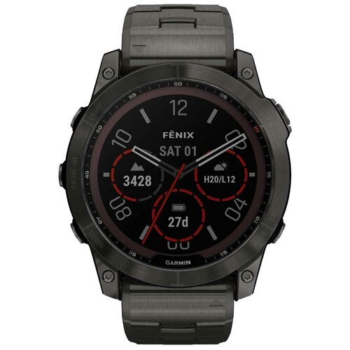 Garmin Fenix 7X Sapphire Solar титановый угольно-серый DLC с угольно-серым титановым DLC браслетом 010-02541-27 14499000₽