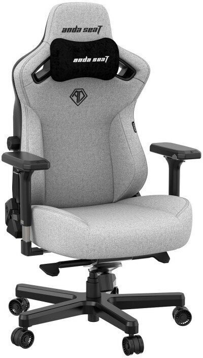 Кресло игровое Anda Seat Kaiser 3, цвет серый, размер XL (180кг), материал ткань (модель AD12) AndaSeat - фото №5