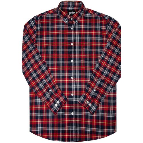 Рубашка Street Soul, повседневный стиль, прямой силуэт, длинный рукав, манжеты, в клетку, размер 46, мультиколор