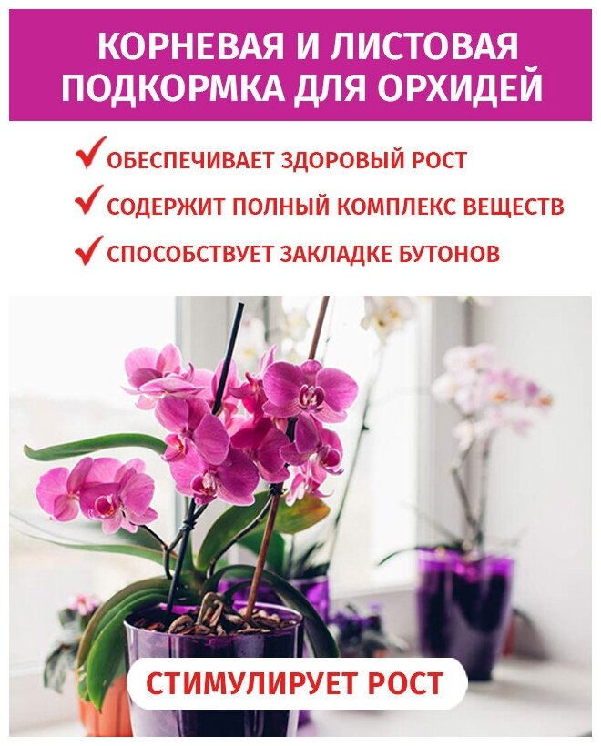 Удобрение JOY жидкое для орхидей 250 мл, Подкормка для стимуляции роста и цветения, Спрей для орхидеи, Подкормка питательная - фотография № 4